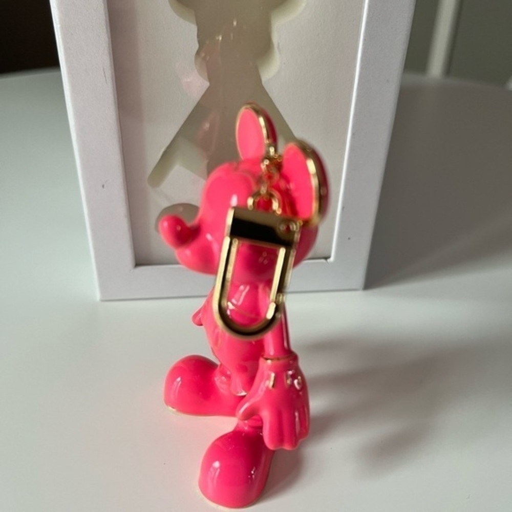 BaubleBar Disney Mickey Mouse Hot Pink Bag Charm Keychain NWT